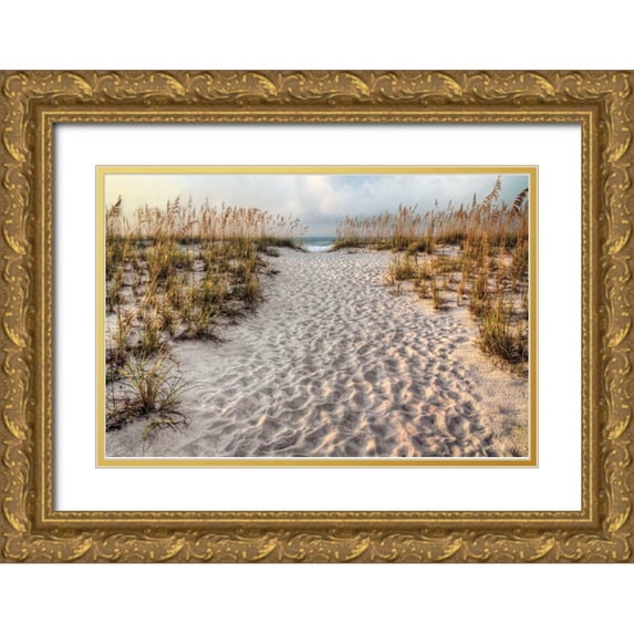 Cahill, Michael 14x11 Gold Ornate Wood Framed with Double Matting Museum Art Print Titled - Path to the Beach