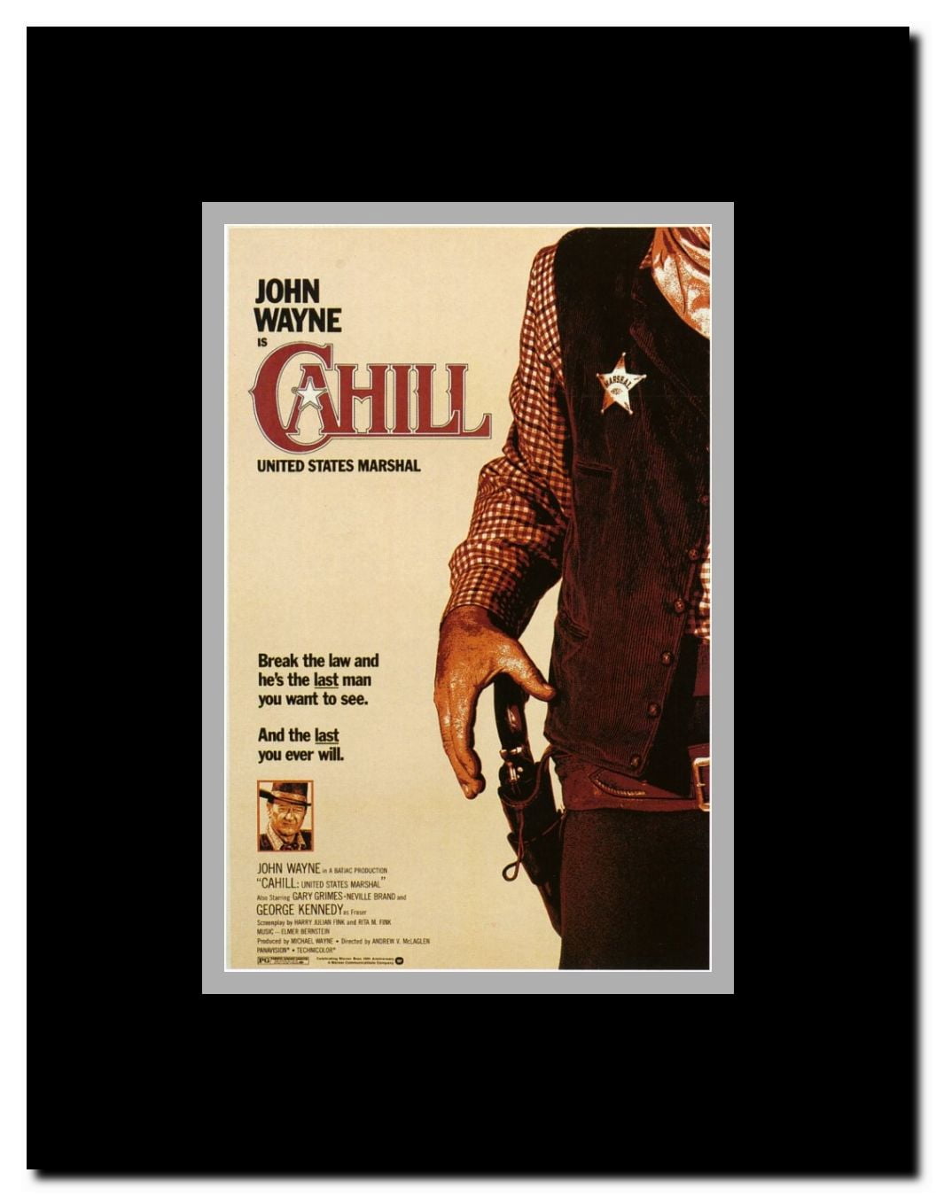 Cahill U.S. Marshal Framed Movie Poster