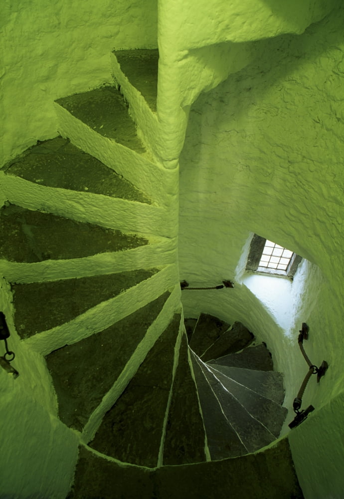 Cahir Castle County Tipperary Ireland Winding Stairwell In Castle Canvas Art - Richard Cummins Design Pics (12 x 18)