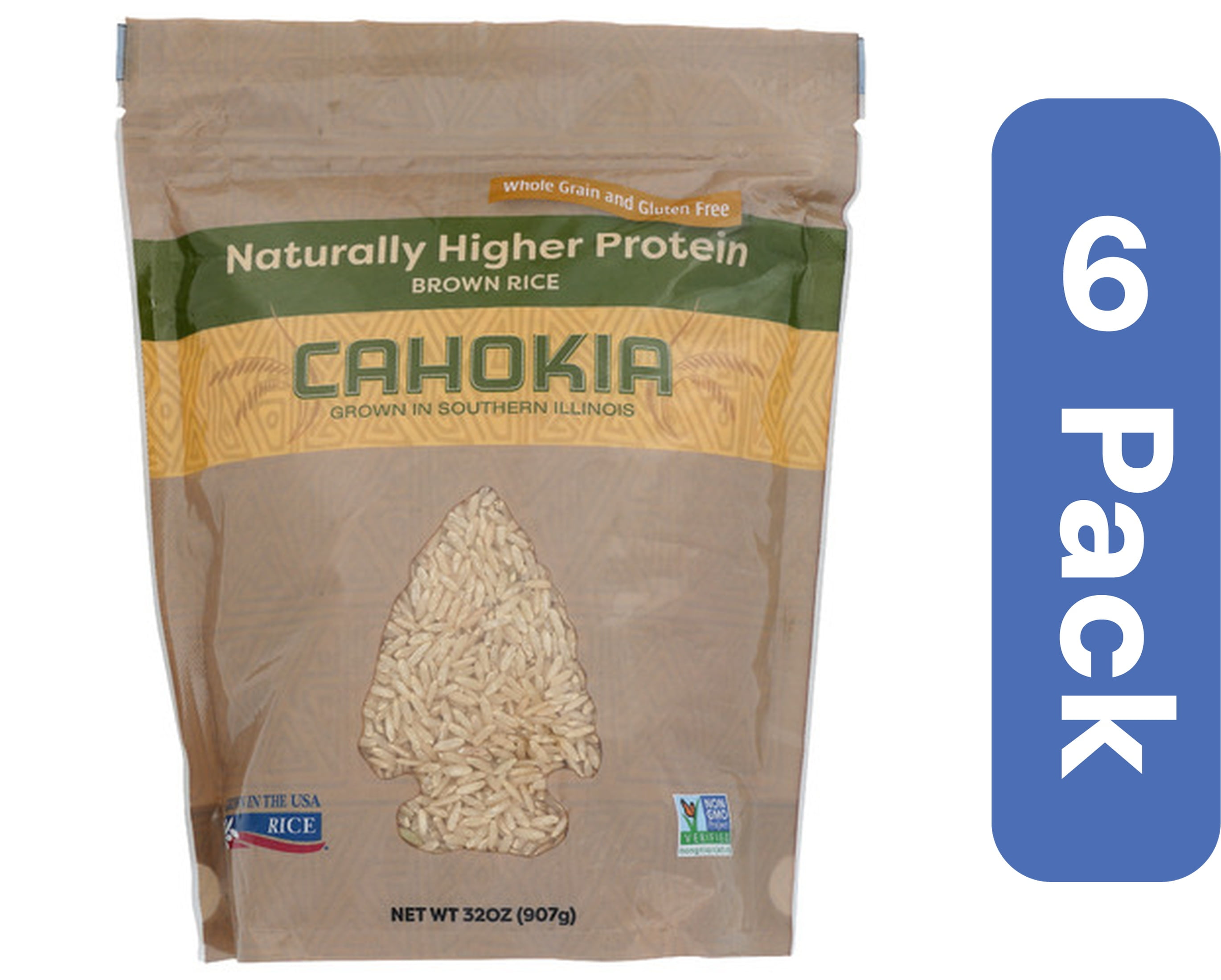 Cahokia Brown Rice 32 oz (Pack Of 6)