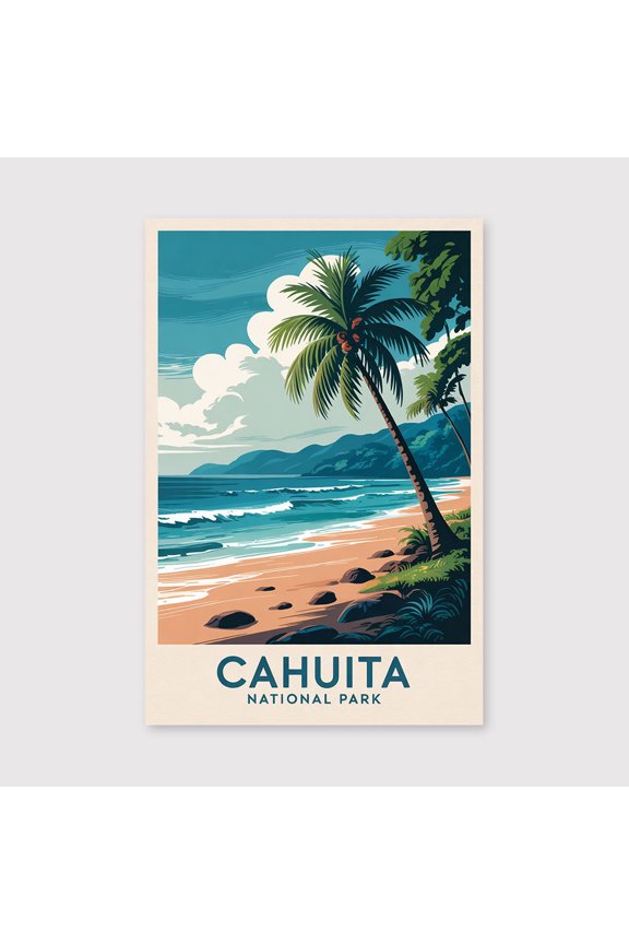 Cahuita National Park Travel Print Canvas Wall Art, Cahuita Park Wall Hanging Home decor Cahuita National Park Canvas Art, Costa Rica-1WN1645
