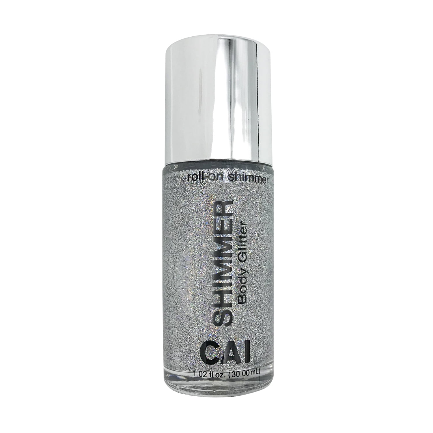 Cai Beauty NYC Silver Glitter Roll On Shimmer for Body, Face and Hair