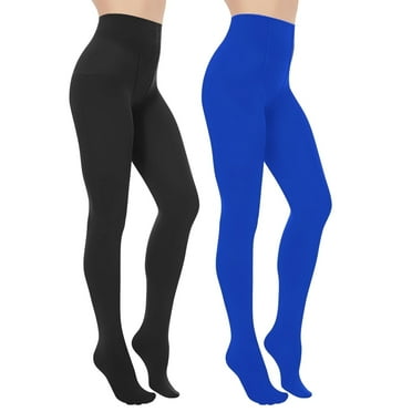CaiDieNu Tights for Women Colorful Pantyhose 100D Swan Velvet Stockings 2-Pack