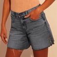 thumbnail image 1 of CaiJunJia 2025 Womens Casual High Waisted Denim Shorts Summer Stretchy Ripped Jean Shorts for Women, 1 of 7