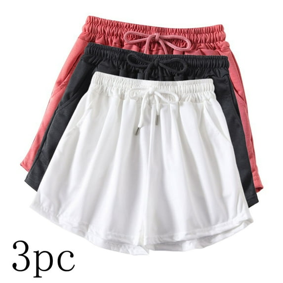 CaiJunJia 3 Packs Cotton Shorts for Women,2024 Cotton Sports Shorts Women Summer Breathable Pants Dolphin Workout Shorts for Yoga Cycling Hiking