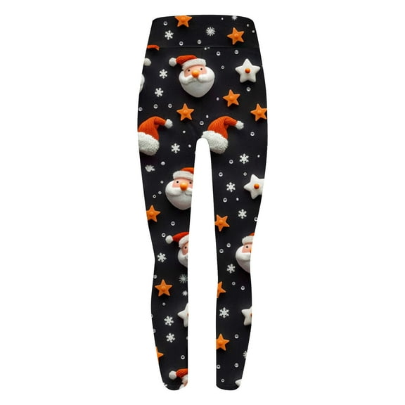 CaiJunJia Christmas Leggings No Boundaries,Womens Christmas Ugly Leggings Holidays High Waisted Ankle Length Party Tights