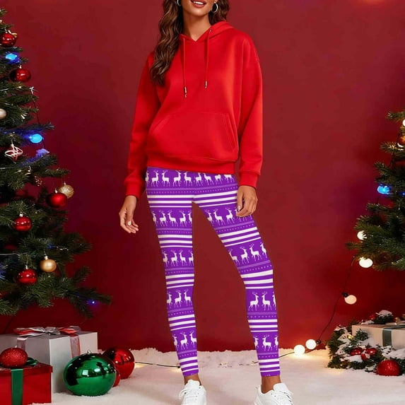 CaiJunJia Christmas Leggings for Women No Boundaries,High Waisted Exercise Yoga Pants with Pockets Workout Leggings for Women Running Pants