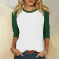 thumbnail image 1 of CaiJunJia T Shirts for Women,Womens Crew Neck 3/4 Sleeve T-Shirts Casual Basic Tops Summer Tees Blouses Loose Fit Pullover, 1 of 6