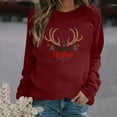 thumbnail image 1 of CaiJunJia Christmas Sweatshirt Womens 80s Vintage Minimalistic Printed Long Sleeves Sweatshirt Pullovers Tops, 1 of 4