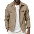 thumbnail image 1 of CaiJunJia Mens Casual Shacket Twill Button Down Shirt Jacket Long Sleeve Lightweight Jacket, 1 of 5