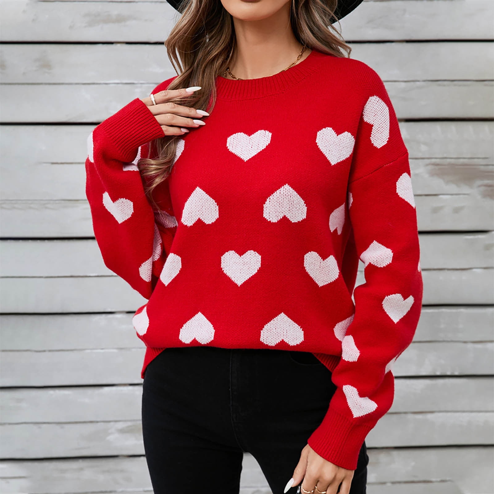 CaiJunJia Clearance No Boundaries Valentine's Day Sweaters Women's ...