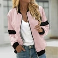 thumbnail image 1 of CaiJunJia Women's Casual Bomber Jacket Lightweight Windbreaker Jackets Windproof Fall Winter Jackets with Pockets, 1 of 5