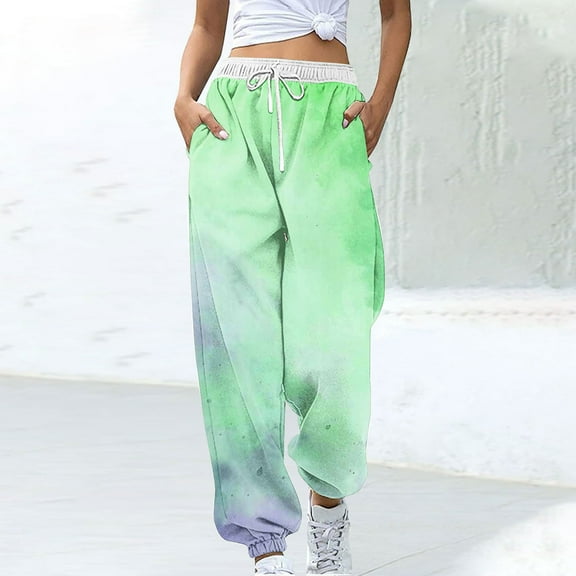 CaiJunJia Women's Jogger Yoga Sweatpants Casual Athletic Elastic Waist Pants Trouser Jersey Knit Pants with Pockets