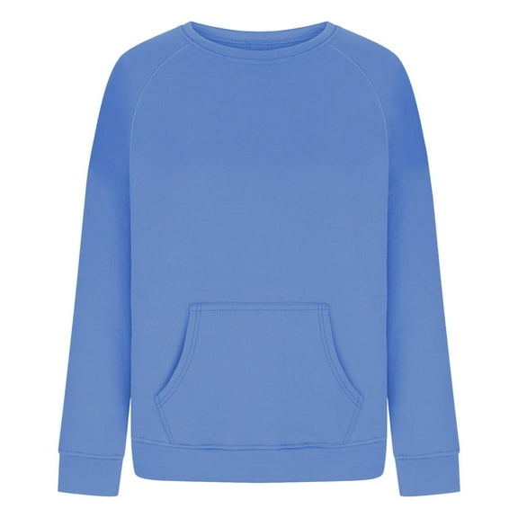 CaiJunJia Crew Neck Sweatshirt for Womens 2024 Fall Casual Long Sleeve Pullover Tops with Pockets