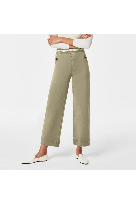 Cropped Jeans Plus,Womens Wide Leg Jeans Trendy High Waisted Flare Jeans Cropped Denim Pants Stretchy Baggy with Pockets