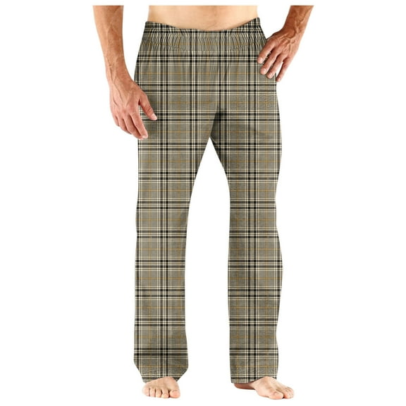 CaiJunJia George Flannel Pajama Pants for Men - Comfortable PJ Bottoms for Adults - Men's Sleepwear - Cotton/Poly Blend