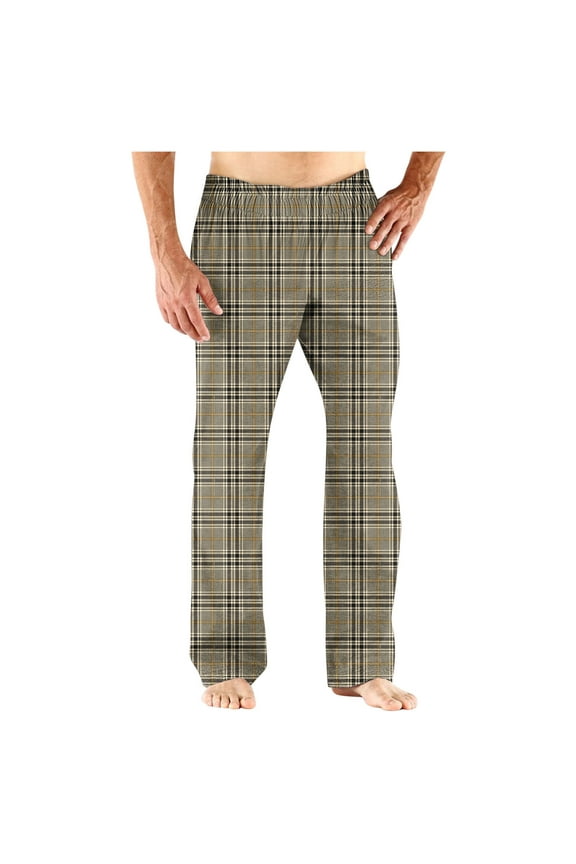 George Flannel Pajama Pants for Men - Comfortable PJ Bottoms for Adults - Men's Sleepwear - Cotton/Poly Blend