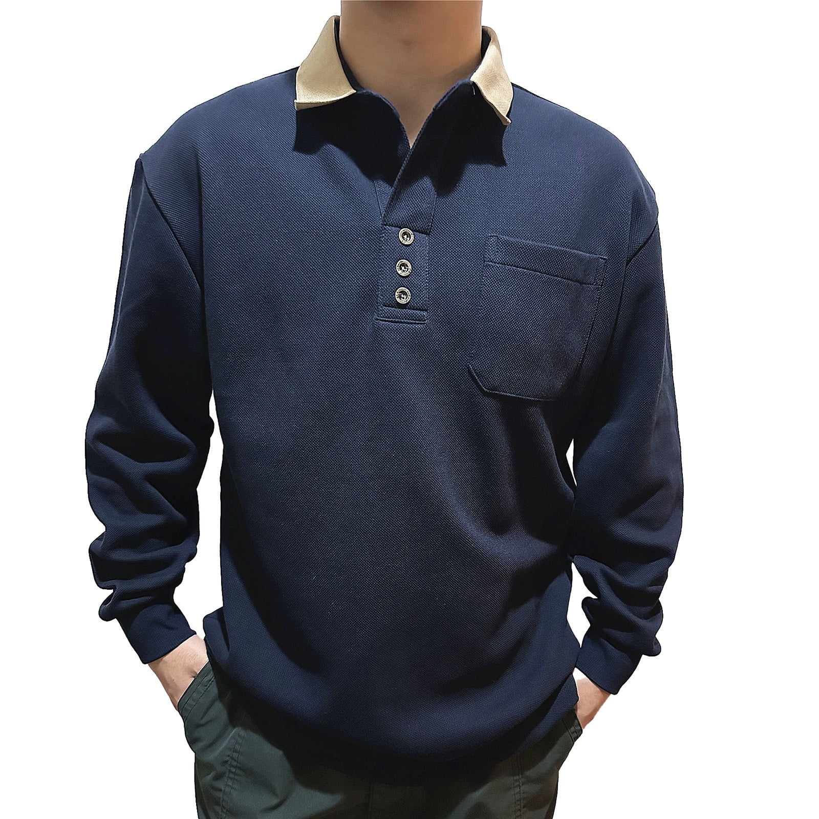 Casual Long Sleeve Polo T-Shirt main image 1