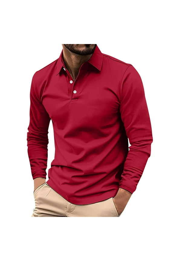 George Long Sleeve Shirts Men s Shirts Long Sleeve Golf Shirts for Men Quick Dry UPF 50 Sun Protection Polos Casual Collared Shirts