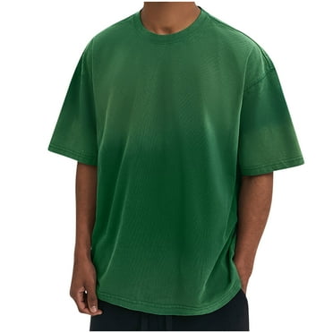 CaiJunJia George Men's Cotton Heavyweight T Shirts Casual Short Sleeve Basic Tees Classic Fit Soft Crew Neck T shirts
