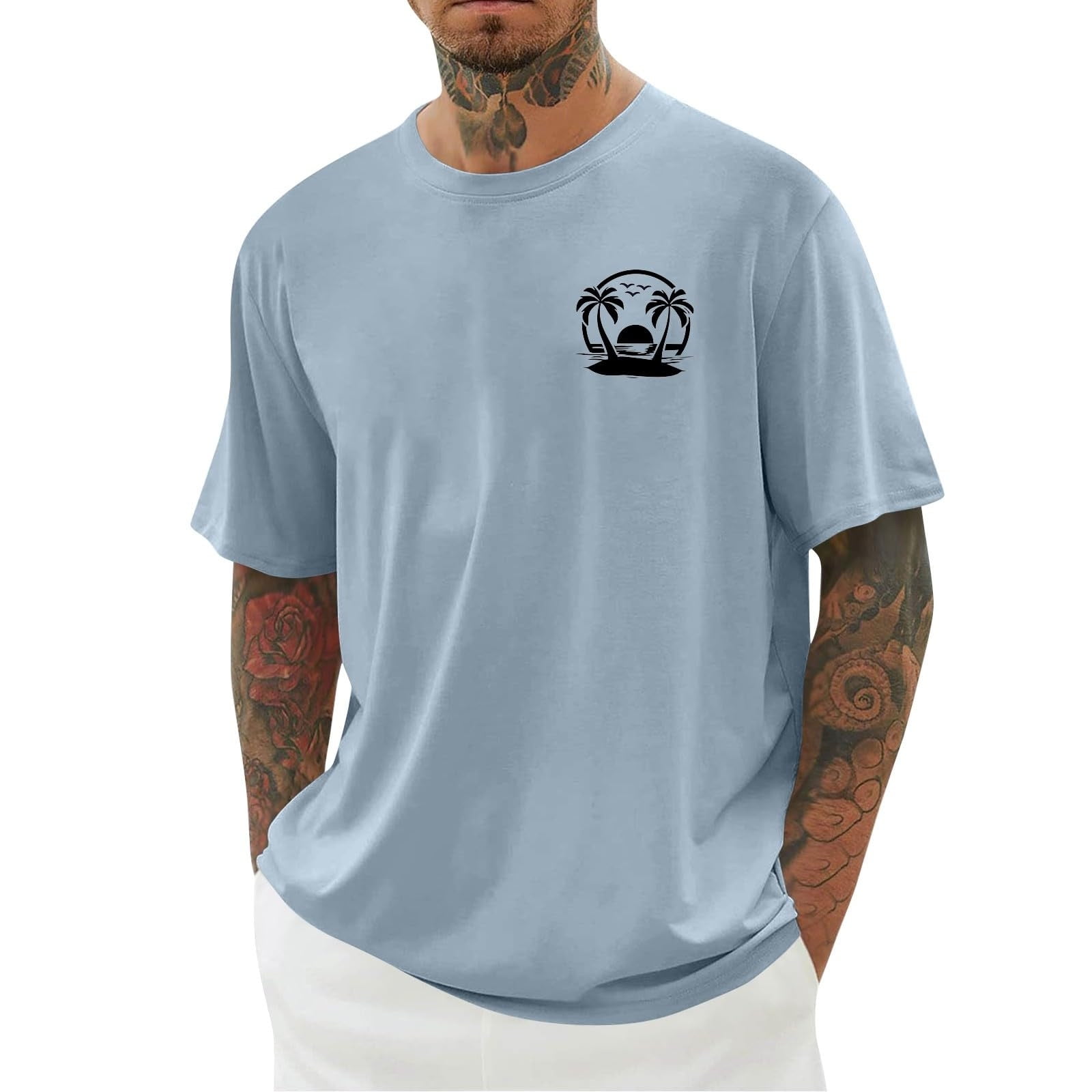 CaiJunJia George Men #39 s Cotton T Shirt Cool Moisture wicking Performance CaiJunJia George Men #39 s Cotton T Shirt Cool Moisture wicking Performance