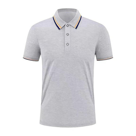 CaiJunJia George Mens Short Sleeve Solid Stretch Cotton Pique Polo Shirt,Polo Shirts for Men Clearance