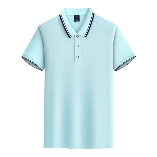 CaiJunJia George Polo Shirt,Men's Classic Fit Short Sleeve Dual Tipped Collar Polo Shirt