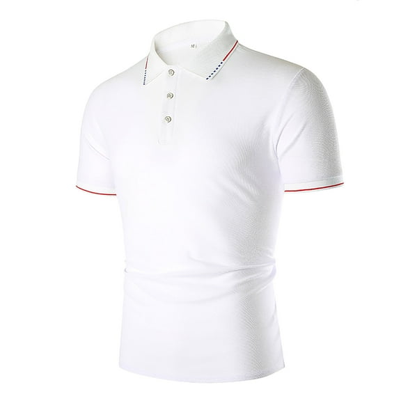 CaiJunJia George Polo Shirt,Men's Classic Fit Short Sleeve Solid Soft Cotton Polo Shirt