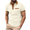 thumbnail image 1 of CaiJunJia George Polo Shirt,Men's Classic Short Sleeve Solid Performance Deck Pique Polo Shirt, 1 of 5