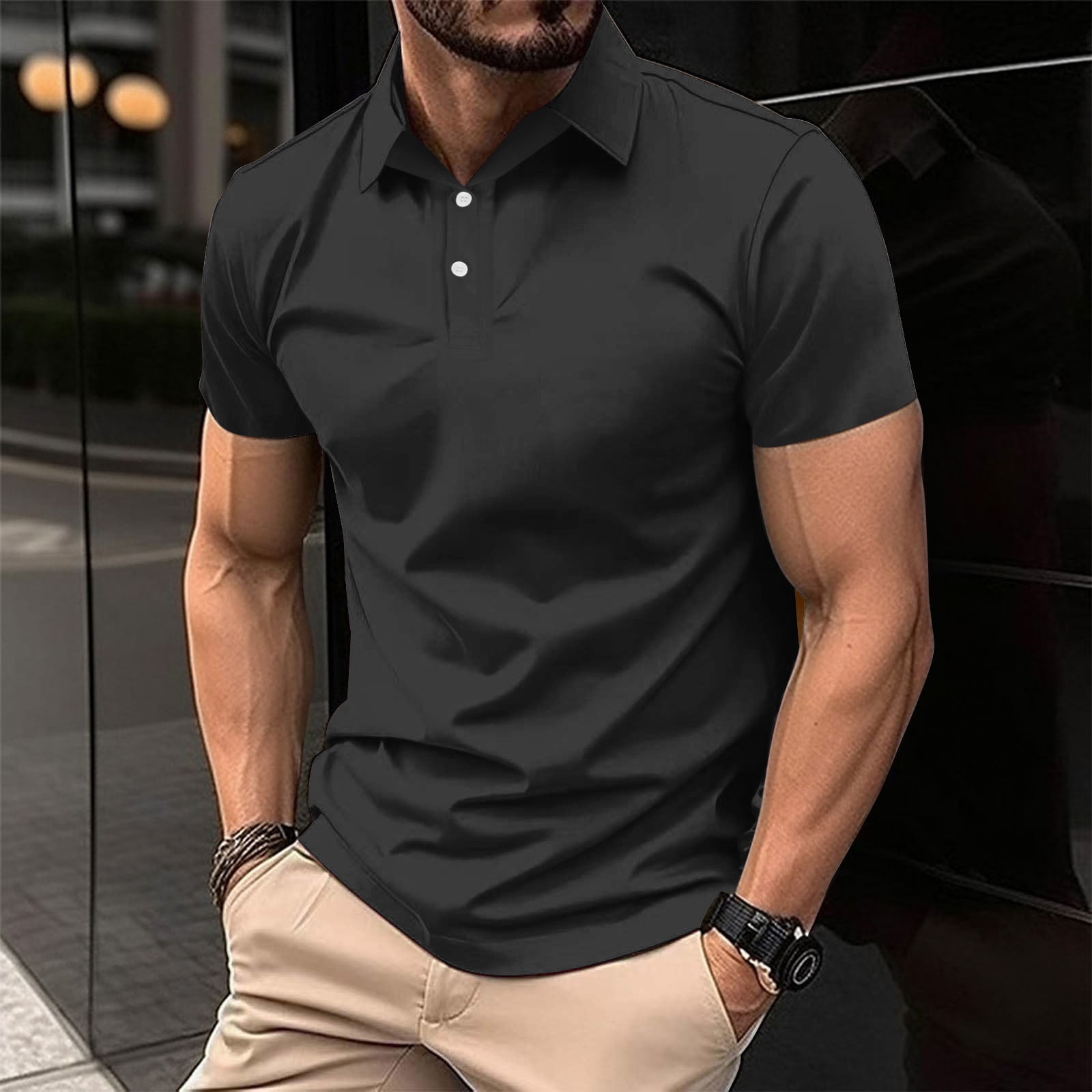 CaiJunJia George Polo Shirt,Men's Golf Polo Shirts Short Sleeve
