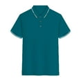 thumbnail image 1 of CaiJunJia George Polo Shirt,Men's Golf Polo Shirts Short Sleeve Collar Tennis Shirt Color Block Pique Work T-Shirt, 1 of 3
