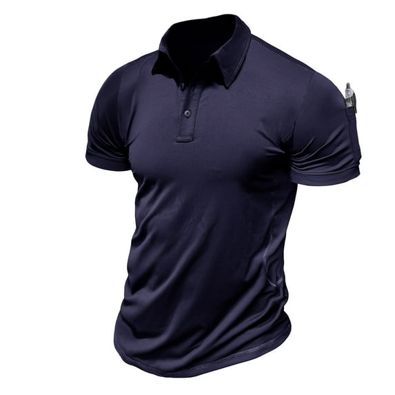 CaiJunJia George Polo Shirt,Men's Golf Polo Shirts Short Sleeve Collar Tennis Shirt Color Block Pique Work T-Shirt