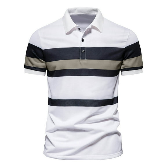 CaiJunJia George Polo Shirt,Men's Jersey Cotton Short Sleeve Polo Shirt - Breathable Performance Polo (Available in Big & Tall)