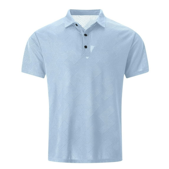 CaiJunJia George Polo Shirt,Men's Polo Shirts Casual Short Sleeve Cotton Pique Polo T Shirts Classic Collarless Golf Shirts for Men