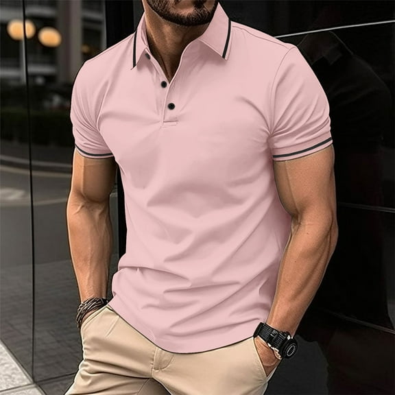 CaiJunJia George Polo Shirt,Men's Polo Shirts Long and Short Sleeve Cotton Blend Heather Moisture Wicking Casual Collared Shirts