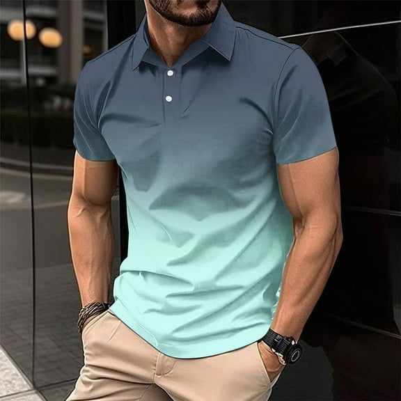 CaiJunJia George Polo Shirt,Men's Polo Shirts Long and Short Sleeve Cotton Blend Heather Moisture Wicking Casual Collared Shirts