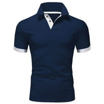 CaiJunJia George Polo Shirt,Men's Polo Shirts Short Sleeve Cotton Pique Golf Shirt Casual Collared Shirt Lightweight Work Shirts