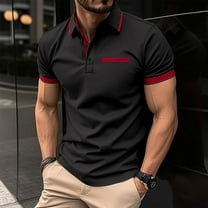 CaiJunJia George Polo Shirt,Men's Polo Shirts Short Sleeve Cotton Pique Golf Shirt Casual Collared Shirt Lightweight Work Shirts