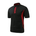 thumbnail image 1 of CaiJunJia George Polo Shirt,Men's Short Sleeve 100% Cotton Pique Color Block Polo Shirt, 1 of 4
