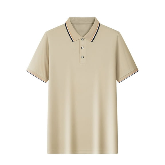 CaiJunJia George Polo Shirt,Men's Short Sleeve Solid Stretch Cotton Pique Polo Shirt