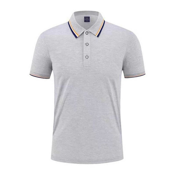 CaiJunJia George Polo Shirt,Mens Casual Polo Shirts Classic Short Sleeve Golf Shirt Fashion Button Cotton Top with Pocket