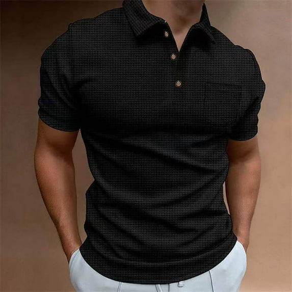 CaiJunJia George Polo Shirt,Mens Golf Shirt Moisture Wicking Dry Fit Performance Sport Short Sleeve Golf Polo Shirts for Men