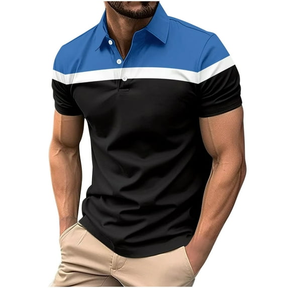 CaiJunJia George Polo Shirt,Polo Shirts for Men Cotton Short Sleeve Golf Tennis Collared Shirt for Casual Work Travel, Ultra Soft