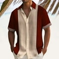 thumbnail image 1 of CaiJunJia George T Shirts for Men,2024 Spring Summer Men's Shirts Short Sleeve Casual Shirts Button Down Beach Summer Shirt, 1 of 6