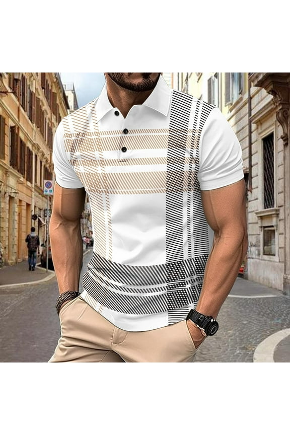 George T Shirts for Men,2024 Spring Summer Mens Polo Shirts Quick Dry Short Sleeve Golf T Shirt Performance Moisture Wicking Casual Workout