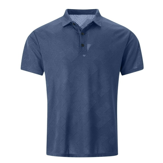 CaiJunJia George Polo Shirt,Men's Polo Shirts Casual Short Sleeve Cotton Pique Polo T Shirts Classic Collarless Golf Shirts for Men