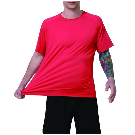 CaiJunJia George T Shirts for Men,Workout Shirts for Men Short Sleeve Quick Dry Athletic Gym Active T Shirt 2024 Spring Summer Moisture Wicking Tops