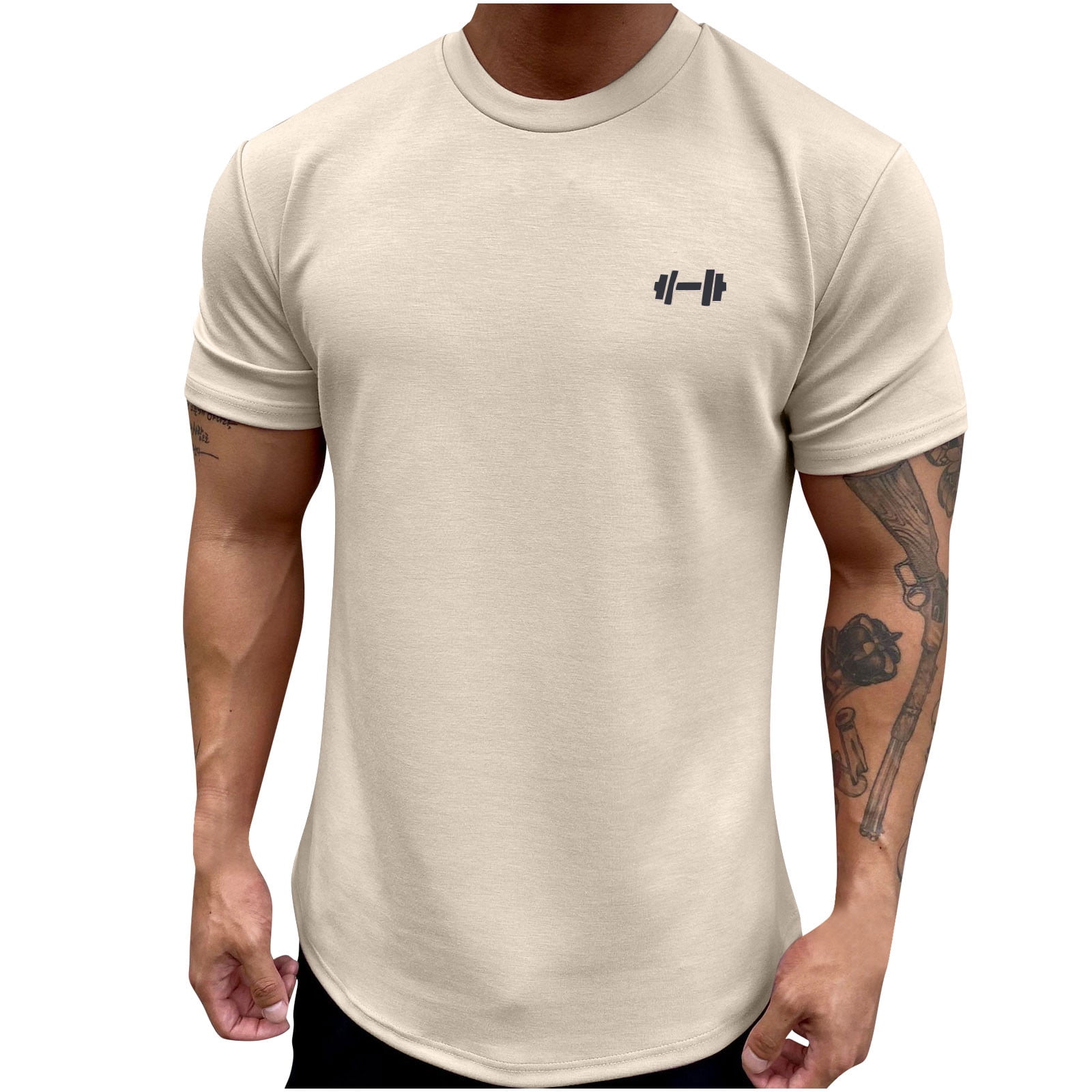 Men's Workout Shirts 7 Pack - Short Sleeve Quick Dry, Moisture Wicking, Athletic Gym Tees - Black, Grey, Navy, Blue, Red, White (3X-Large) - View #9