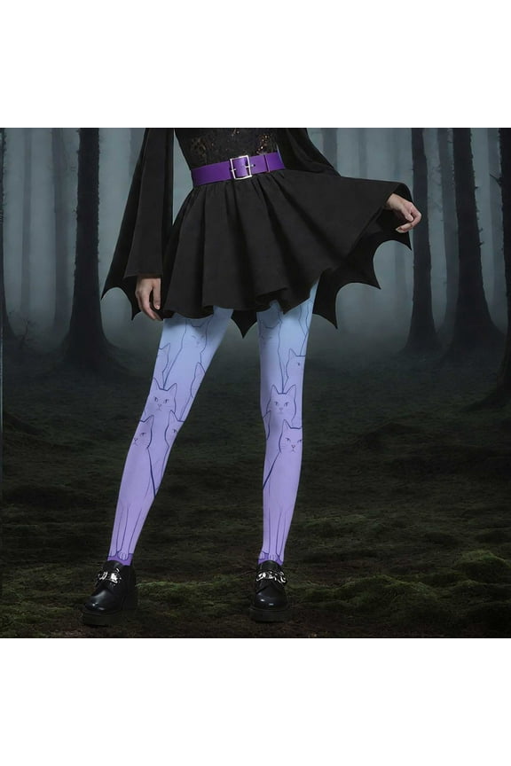 Halloween Leggings for Women,Cosplayer Halloween Leggings for Women High Waist Printed Yoga Pants Holiday Tights Costume
