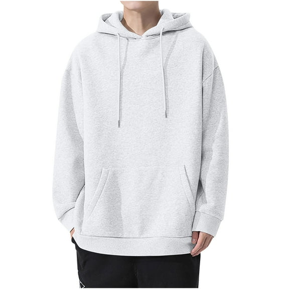 CaiJunJia Hoodies Sweatshirts for Men,Men's Hooded Sweatshirt Casual Long Sleeve Drawstring Cotton Pullover Hoodies with Pockets